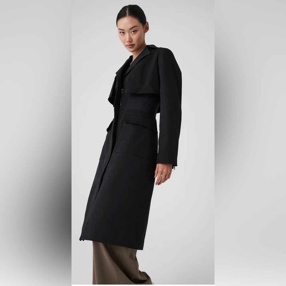Alo Yoga Formation Black Trench Coat Size Small. - Picture 8 of 8